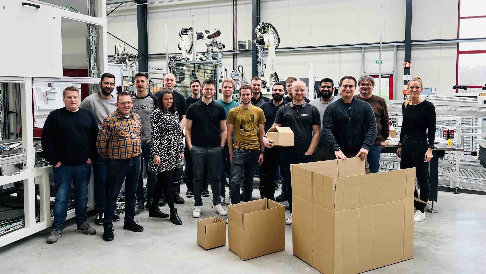 The complete project team (VEGA, Becker, Packsize) - VEGA’s packaging solution works because it combines the expertise of different suppliers
